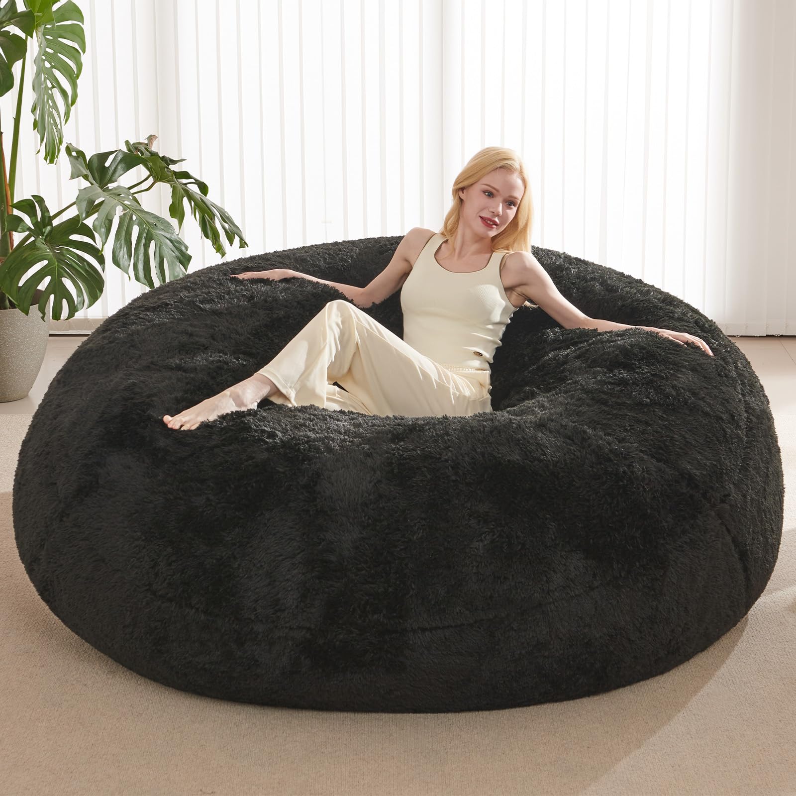 Bean Bag Cover (No Filler), Faux Fur Comfy Bean Bag Covers for